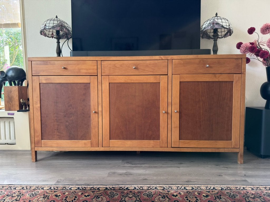Kersenhouten Dressoir, Ophalen, Strak, Gebruikt, 150 tot 200 cm