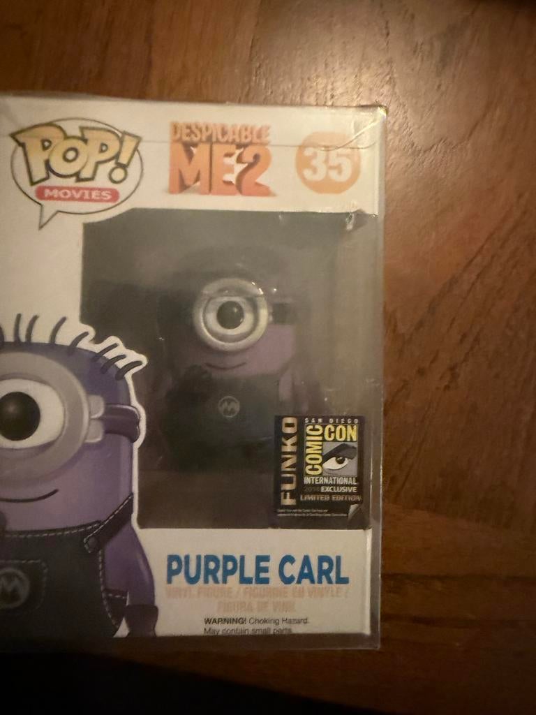 Funko Pop! Despicable Me 2 Purple Carl #35 SDCC Exclusive, Ophalen of Verzenden, Zo goed als nieuw