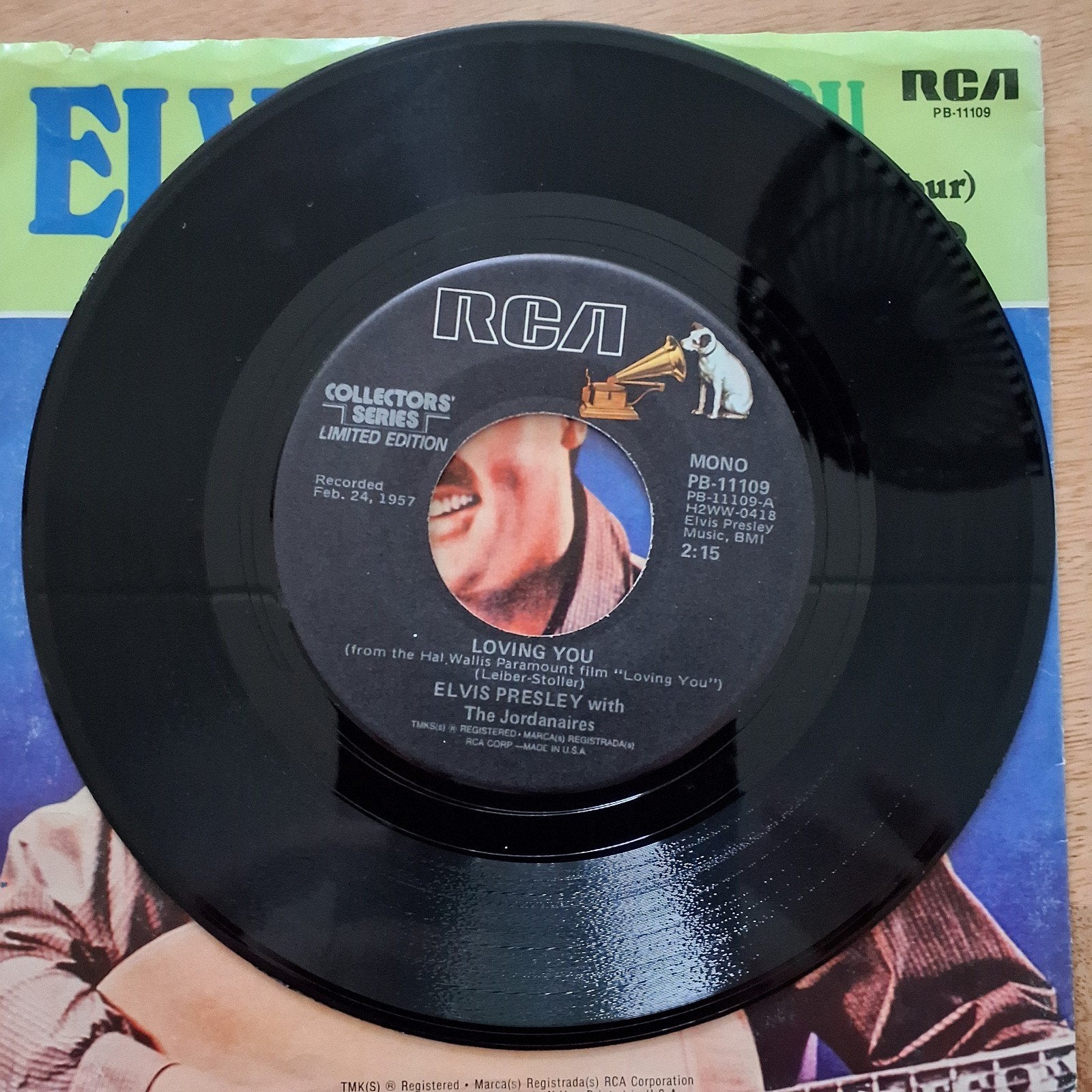 Elvis Presley Loving you/Teddy Bear, 7 inch, Zo goed als nieuw, Pop, Fotohoes