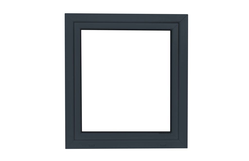 Kunststof Kozijn Draaikiep  B100 H110cm Antraciet, Niet ingevuld, Kunststof, Raamkozijn, Niet ingevuld