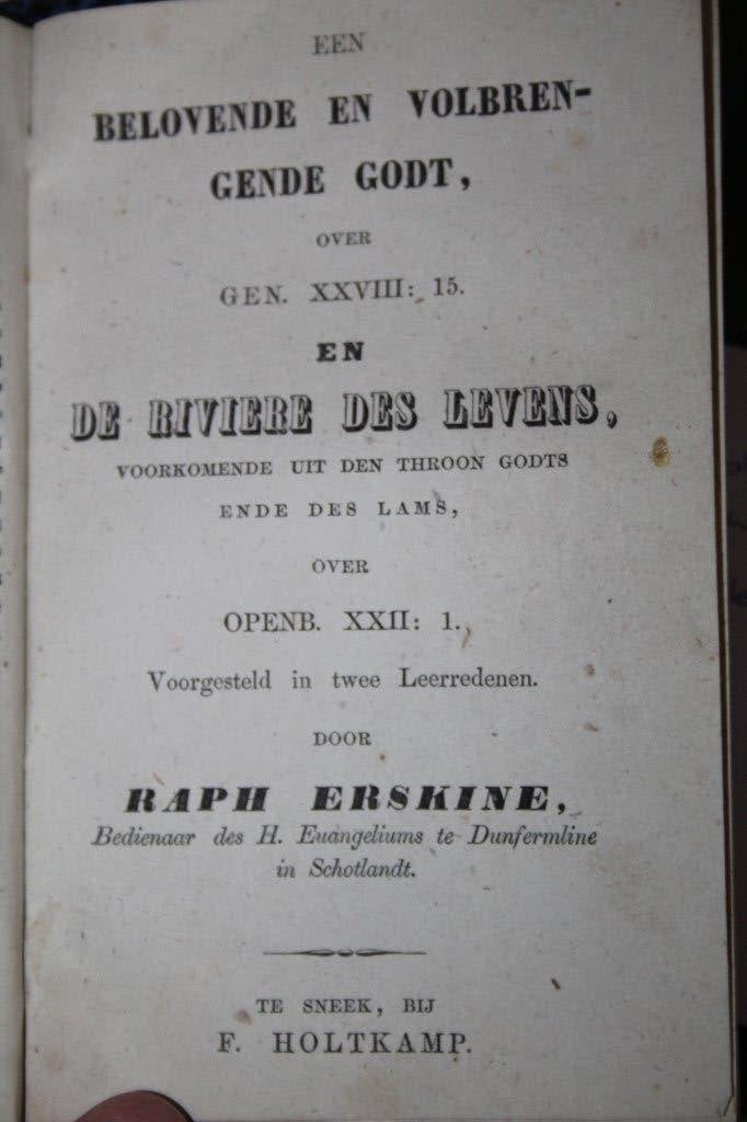Th. van der Groe & Ralph Erskine - Drie werken (F. Holtkamp), Boeken, Ophalen of Verzenden, Gelezen, Christendom | Protestants
