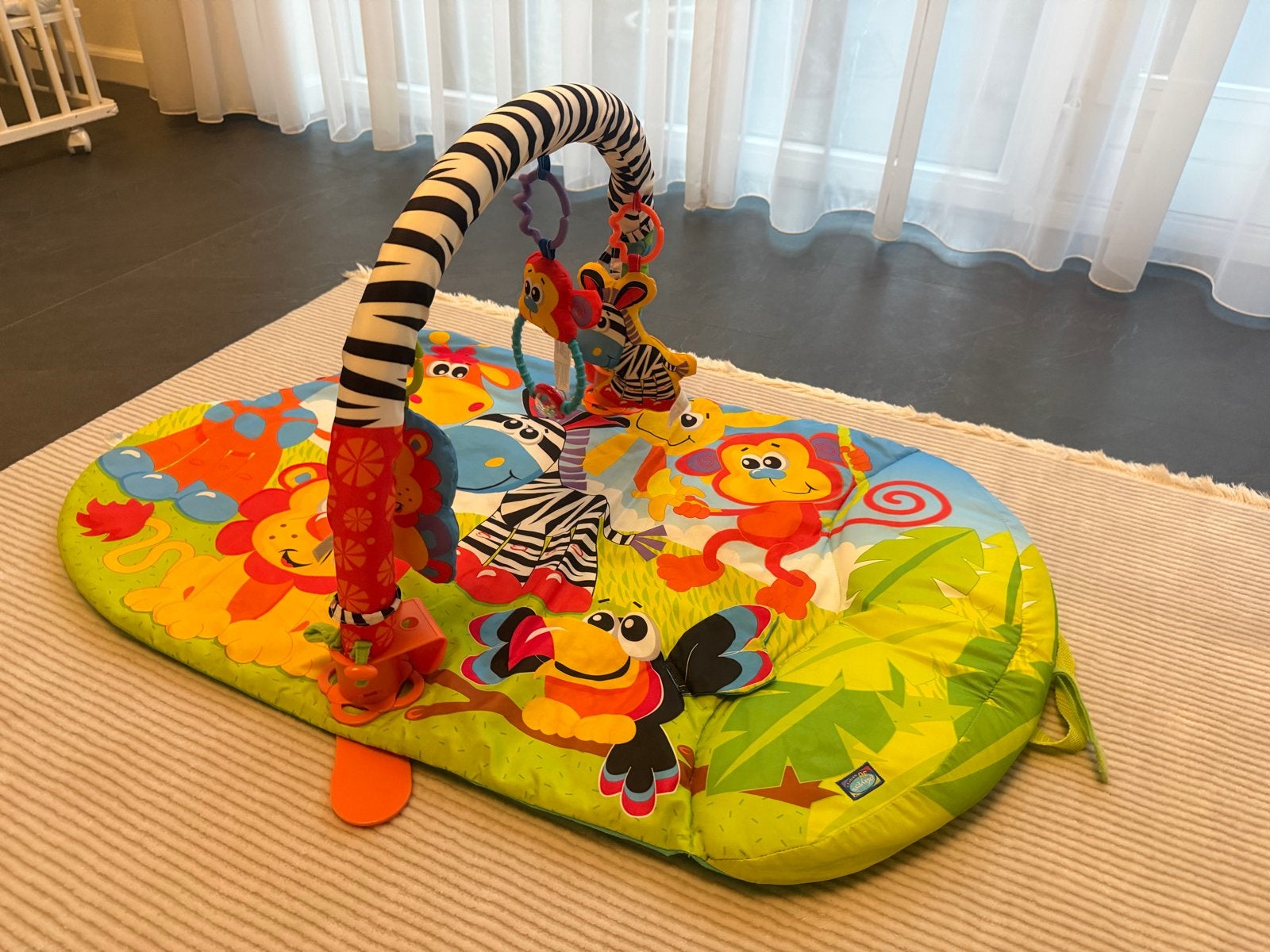 Playgro Speelkleed met Babygym - Jungle Thema nette staat, Ophalen, Zo goed als nieuw, Speelkleed, Met geluid