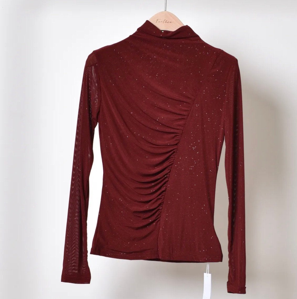FEELKOO sparkling top bordeaux mt S, M en L