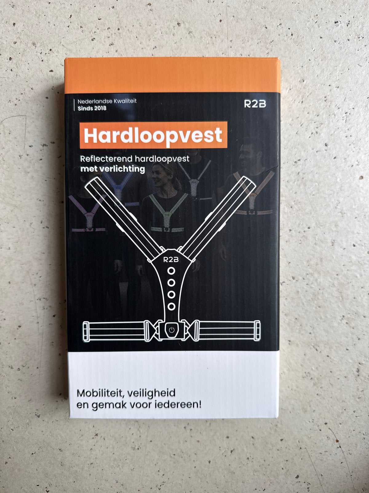 R2B Reflecterend Hardloopvest met Verlichting, Overige merken, Verzenden, Nieuw, Kleding
