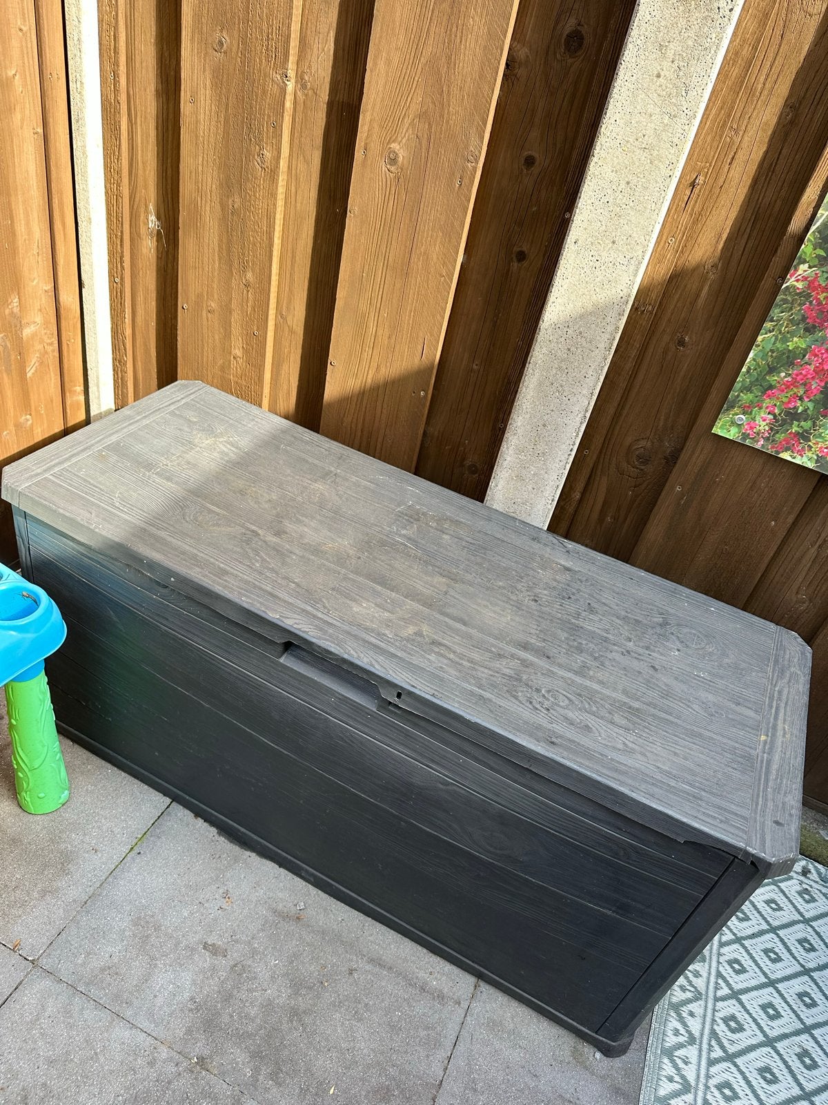 Gratis opbergkist voor in de tuin, Ophalen, Gebruikt, Kunststof, Overige typen