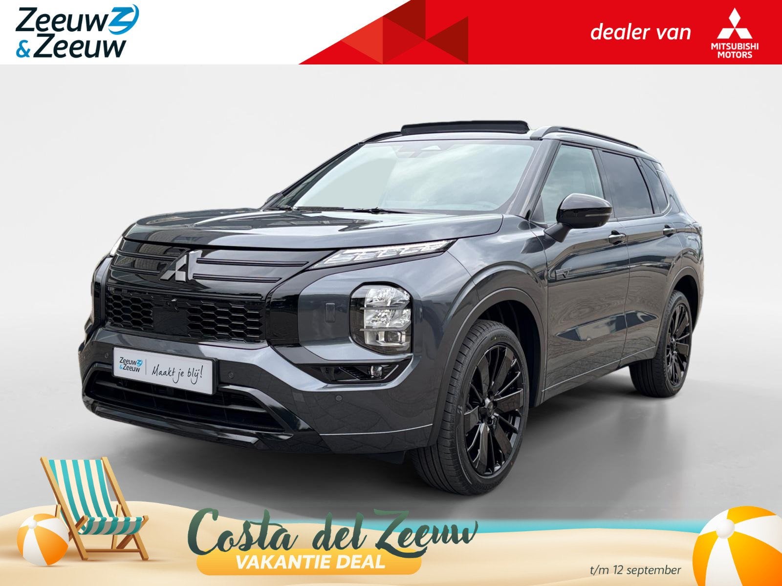 Mitsubishi Outlander 2.4 PHEV Black Edition | 5000 EURO KORT, Automaat, 2095 kg, Outlander, 4 cilinders