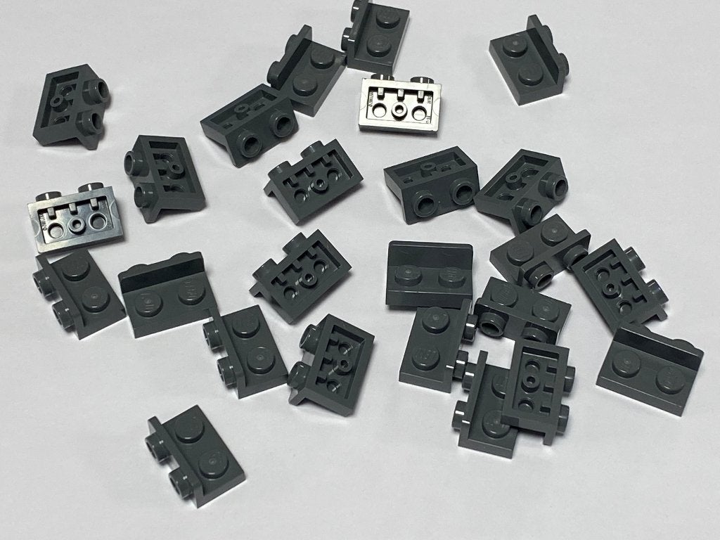 Partij 25x lego omgekeerde hoekplaat 1x2 -1x2 diverse kleur, Overige thema's, Lego, Nieuw, Ophalen of Verzenden