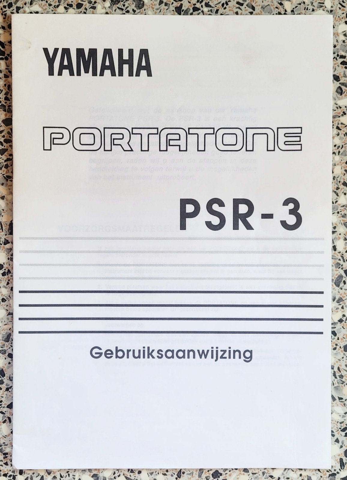 Handleiding Yamaha Portatone PSR-3 Keyboard, Ophalen of Verzenden