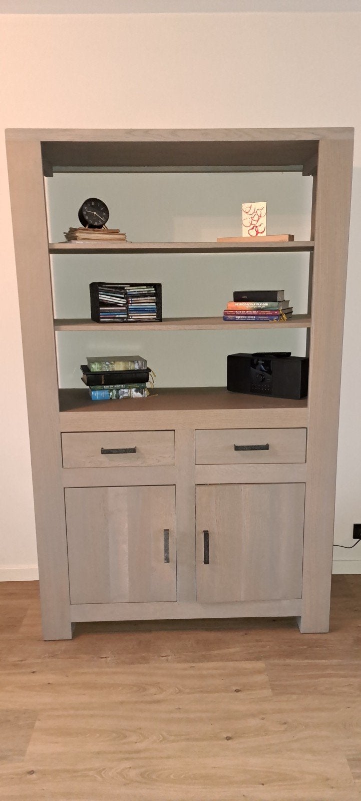 Landelijke kast, grijs/beige, Huis en Inrichting, Kasten | Buffetkasten, Ophalen, Zo goed als nieuw, 25 tot 50 cm, Minder dan 100 cm