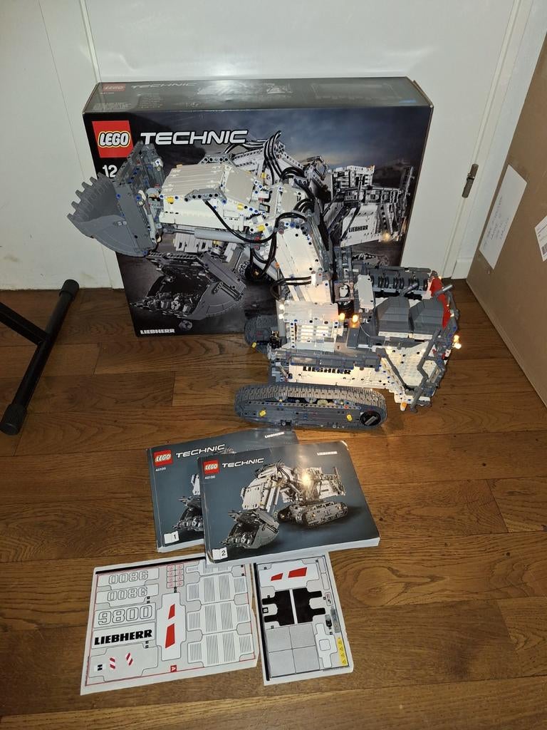 Lego Technic 42100 Liebherr Graafmachine incl lichtset, Ophalen of Verzenden, Gebruikt, Complete set, Lego