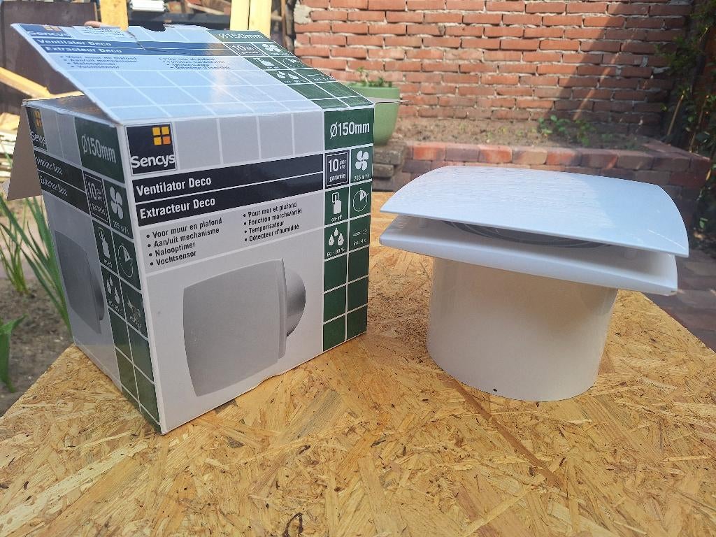 Nieuwe Sencoys Ventilator badkamer 150 mm, Ophalen of Verzenden, Zo goed als nieuw, Toilet