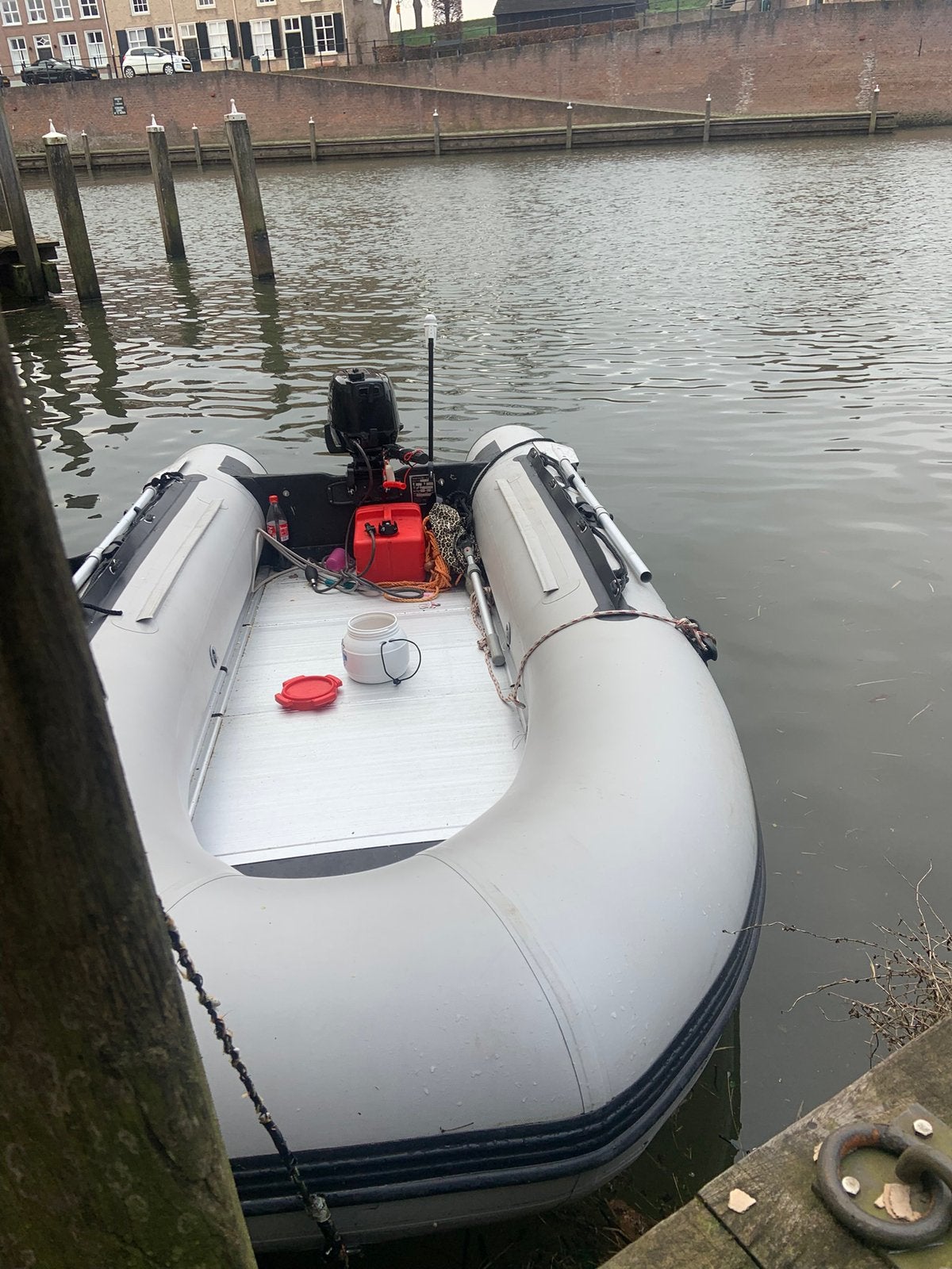 Rubberen boot 4 meter tekoop, Ophalen, Gebruikt