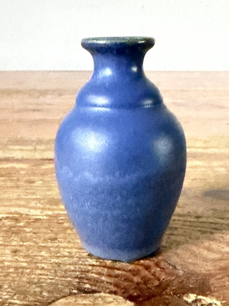 Vaas / design - kobaltblauw keramieken vaasje, Ophalen of Verzenden