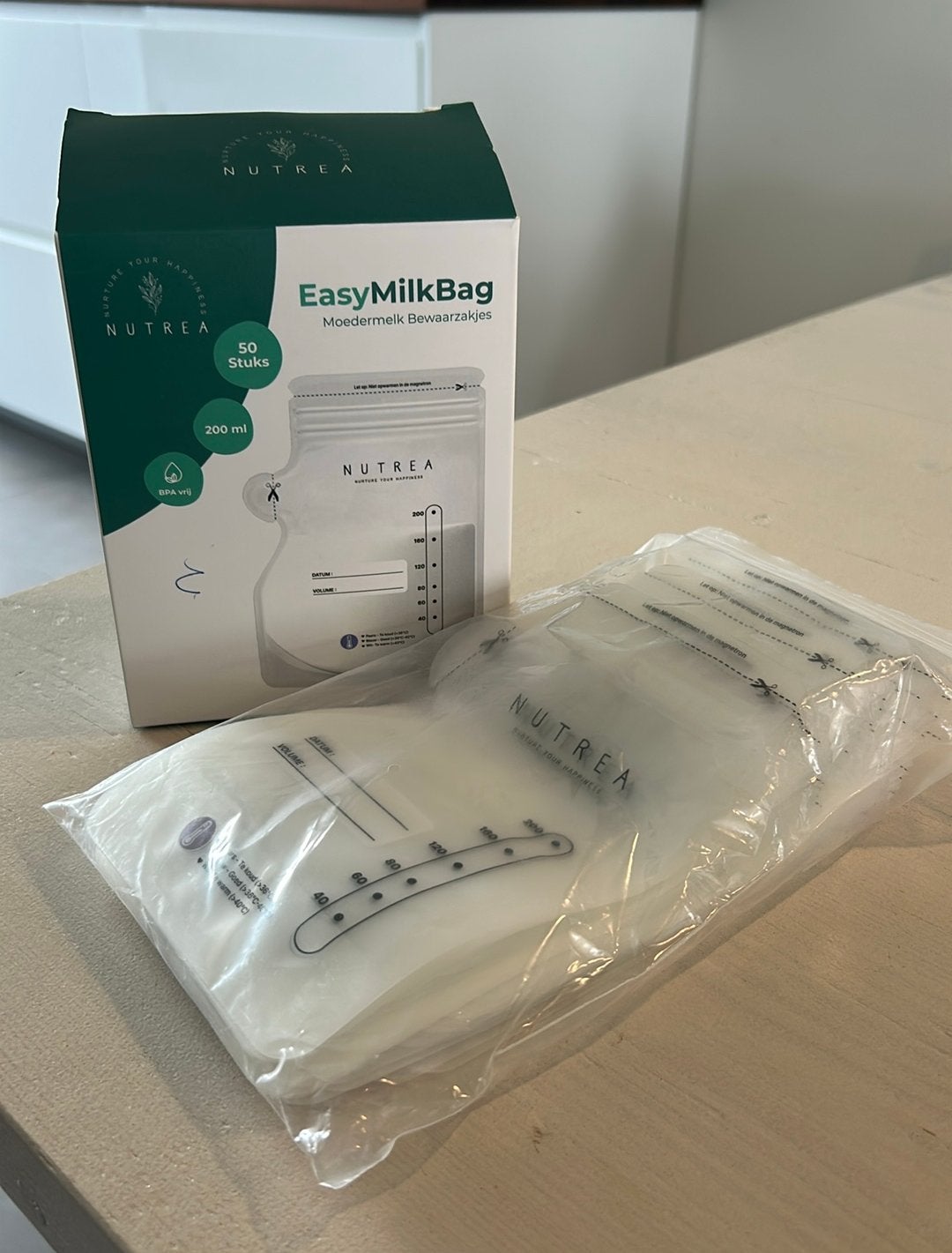 Nutrea EasyMilkBag moedermelk bewaarzakjes 45st, Ophalen, Overige merken, Overige typen, Nieuw