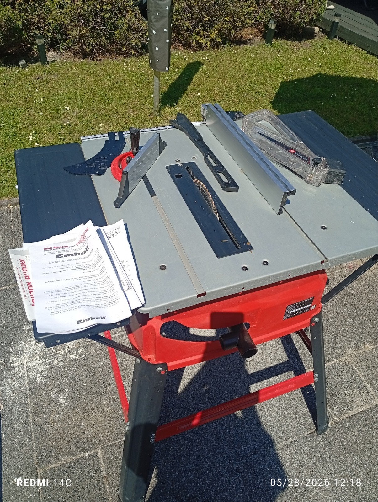 Einhell Tafelzaag als nieuw met extra zaagblad, Cirkelzaag, 70 mm of meer, Einhell, Ophalen of Verzenden