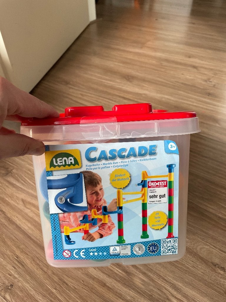 Lena Cascade Knikkerbaan in opbergbox, Ophalen, Gebruikt