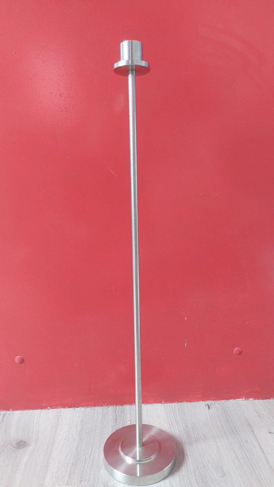 Grote rvs kandelaar, Ophalen of Verzenden, Zo goed als nieuw, Kandelaar, 60 cm