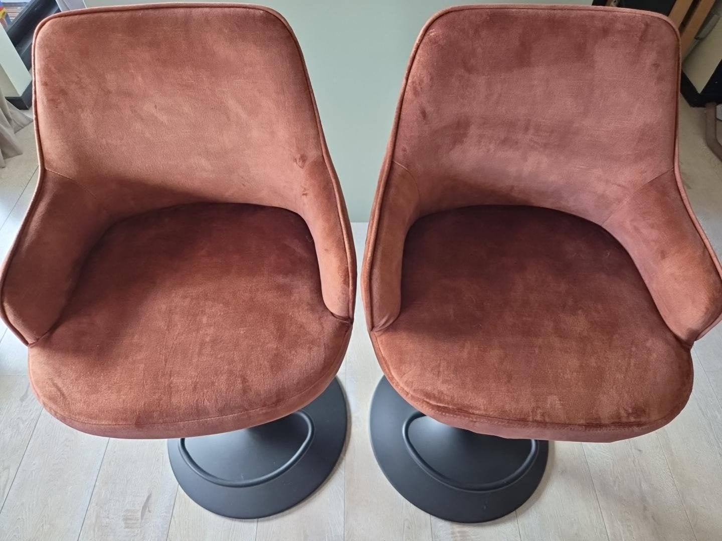 2x LABEL51 Fender barkruk – Rust Velours, Ophalen of Verzenden, Zwart, Stof, Twee