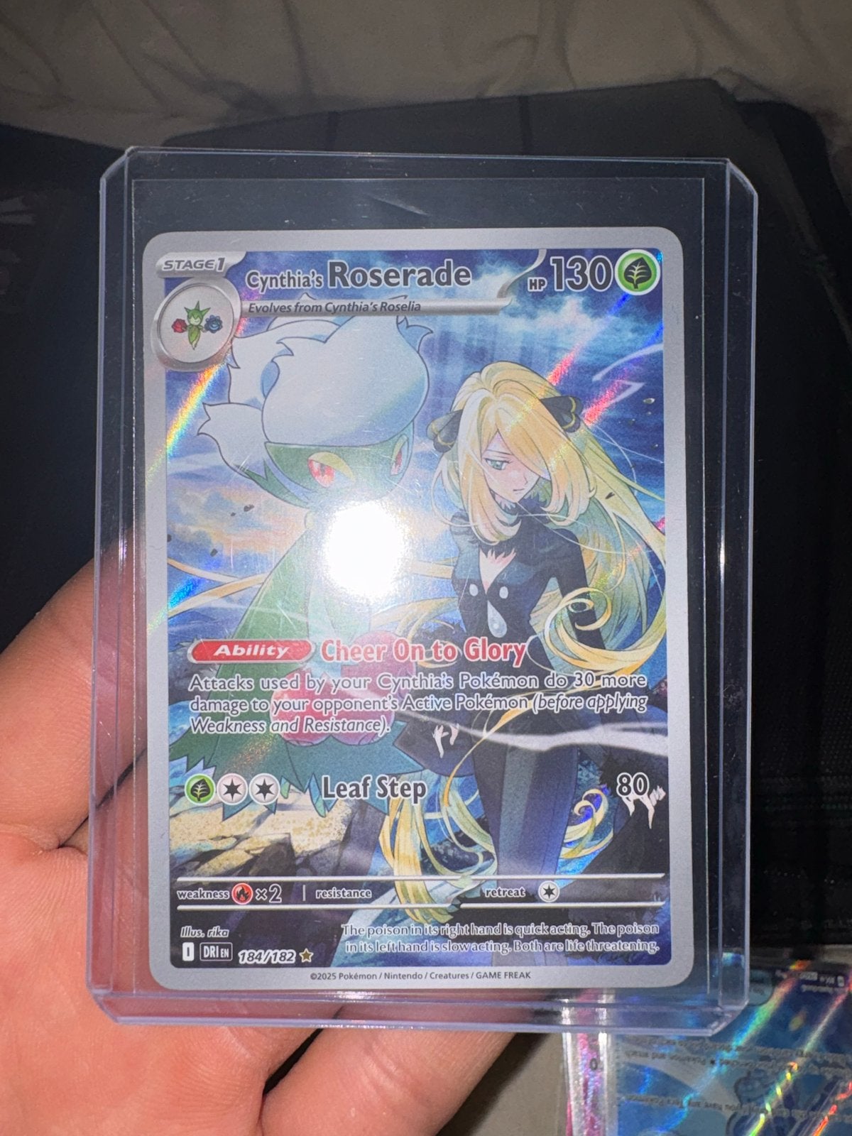 Cynthia's Roserade 124/162 - Pokémon Kaart, Ophalen of Verzenden, Zo goed als nieuw, Losse kaart