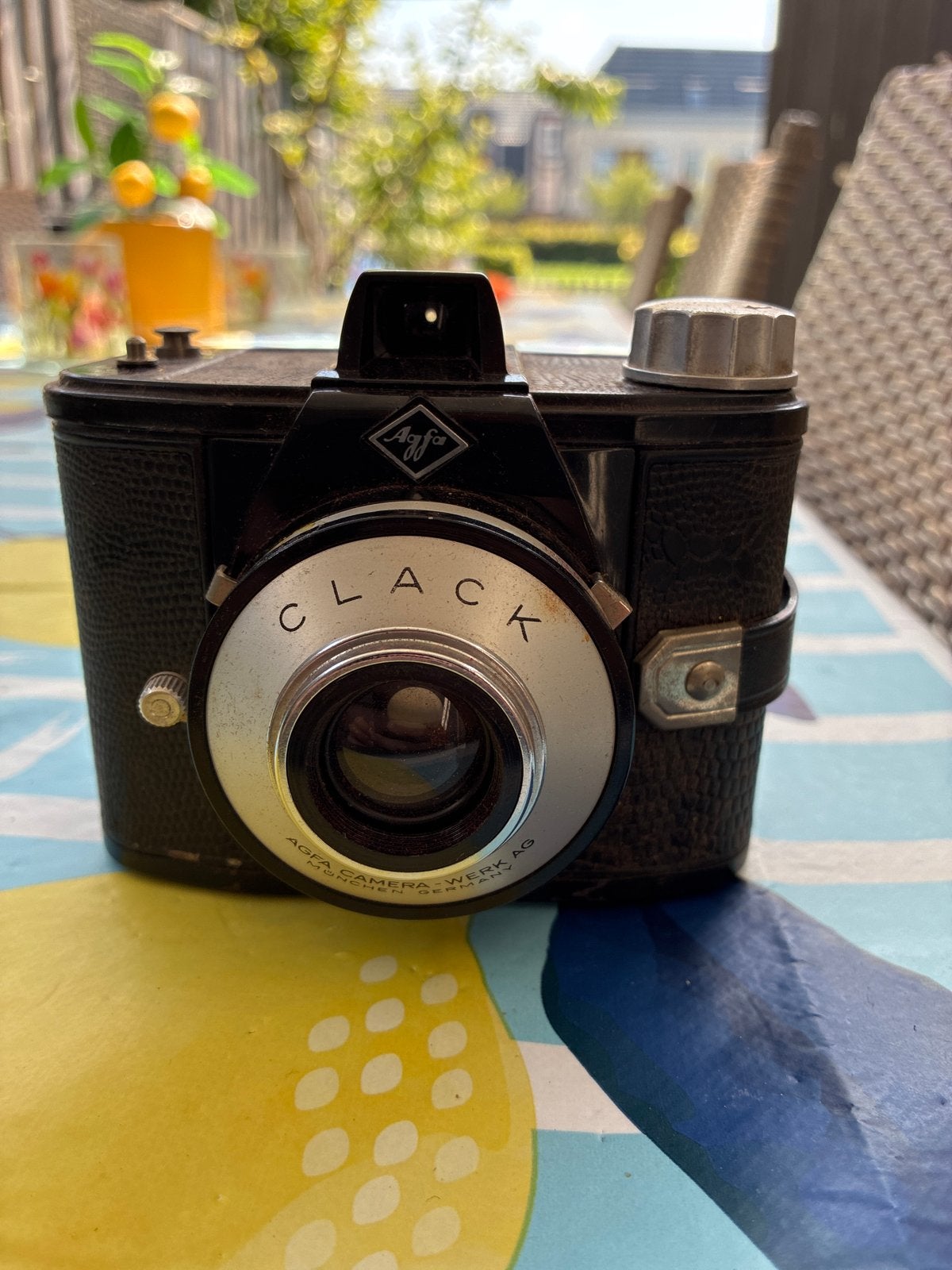 Vintage Agfa Clack camera met Agfa Clibo flitser en tassen, Ophalen of Verzenden, Gebruikt, Compact, Overige Merken