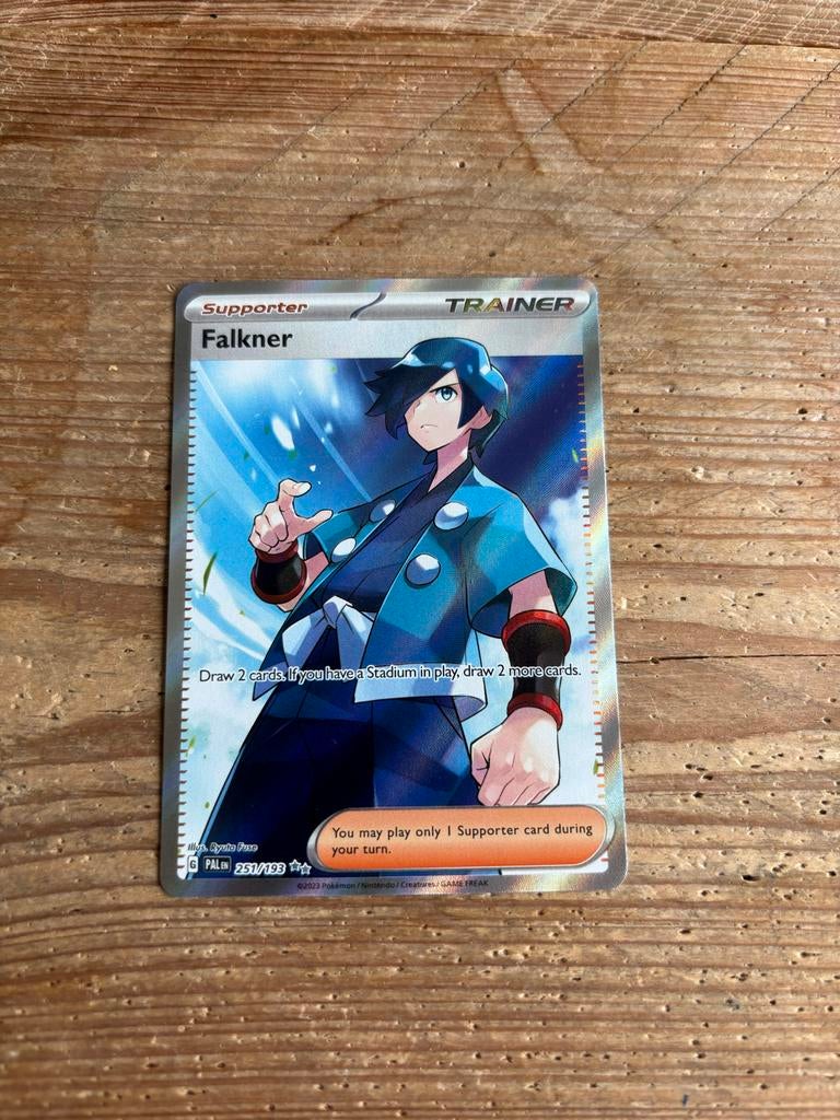 Pokémon Trainer kaart Falkner 251/193, Ophalen of Verzenden, Gebruikt, Losse kaart, Foil