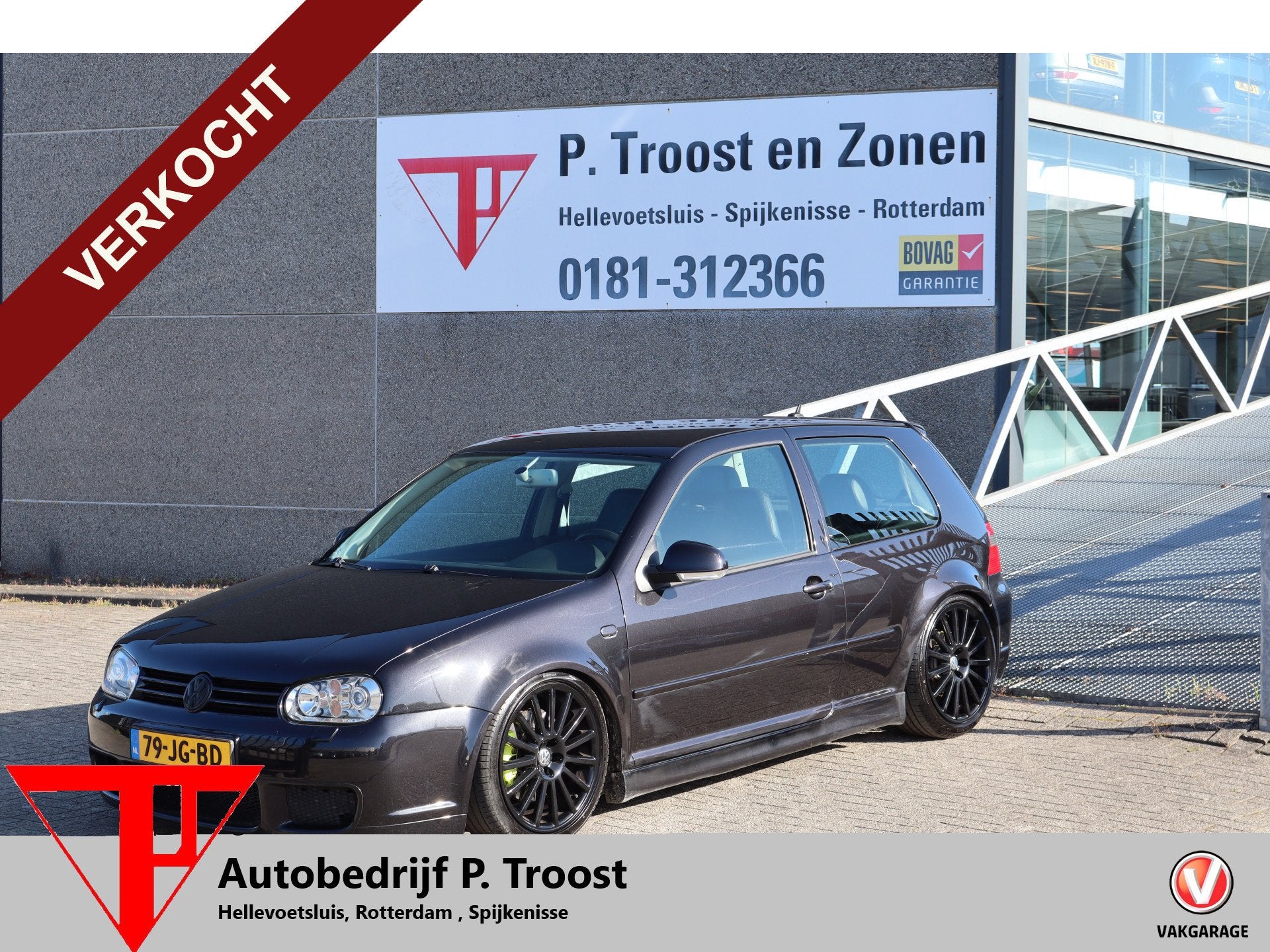 Volkswagen Golf 2.8 V6 4Motion UNIEK! Airride! Milltek uitla, Gebruikt, Zwart, 700 kg, Handgeschakeld
