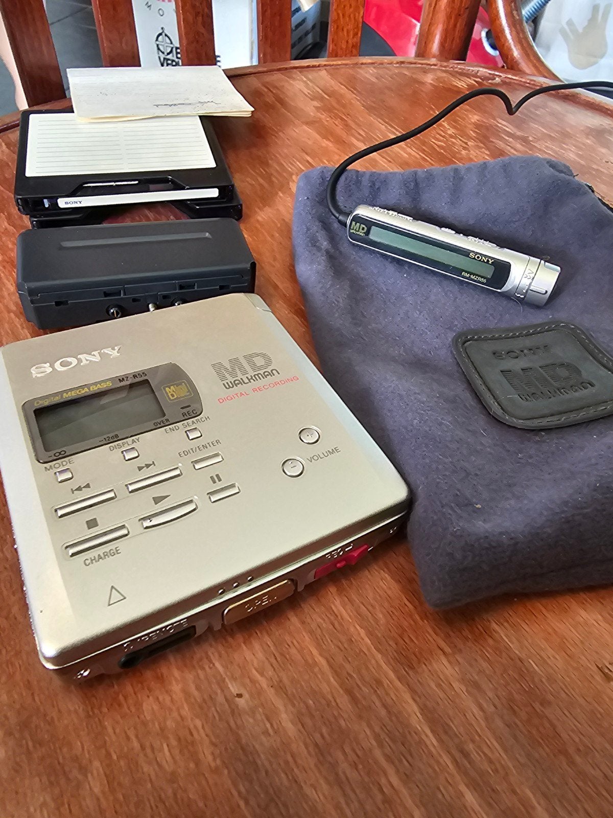Sony Walkman MD MZ-R55 Minidisc Recorder/Player Compleet, Ophalen of Verzenden, Minidisc-speler