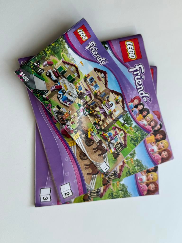 LEGO Friends Paardenkamp 3185 + 41003 + 3935 COMPLEET, Ophalen, Zo goed als nieuw, Complete set, Lego