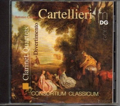 Cartellieri: Klarinetkwartetten e.a. - Consortium Classicum, Ophalen of Verzenden, Classicisme, Zo goed als nieuw, Kamermuziek