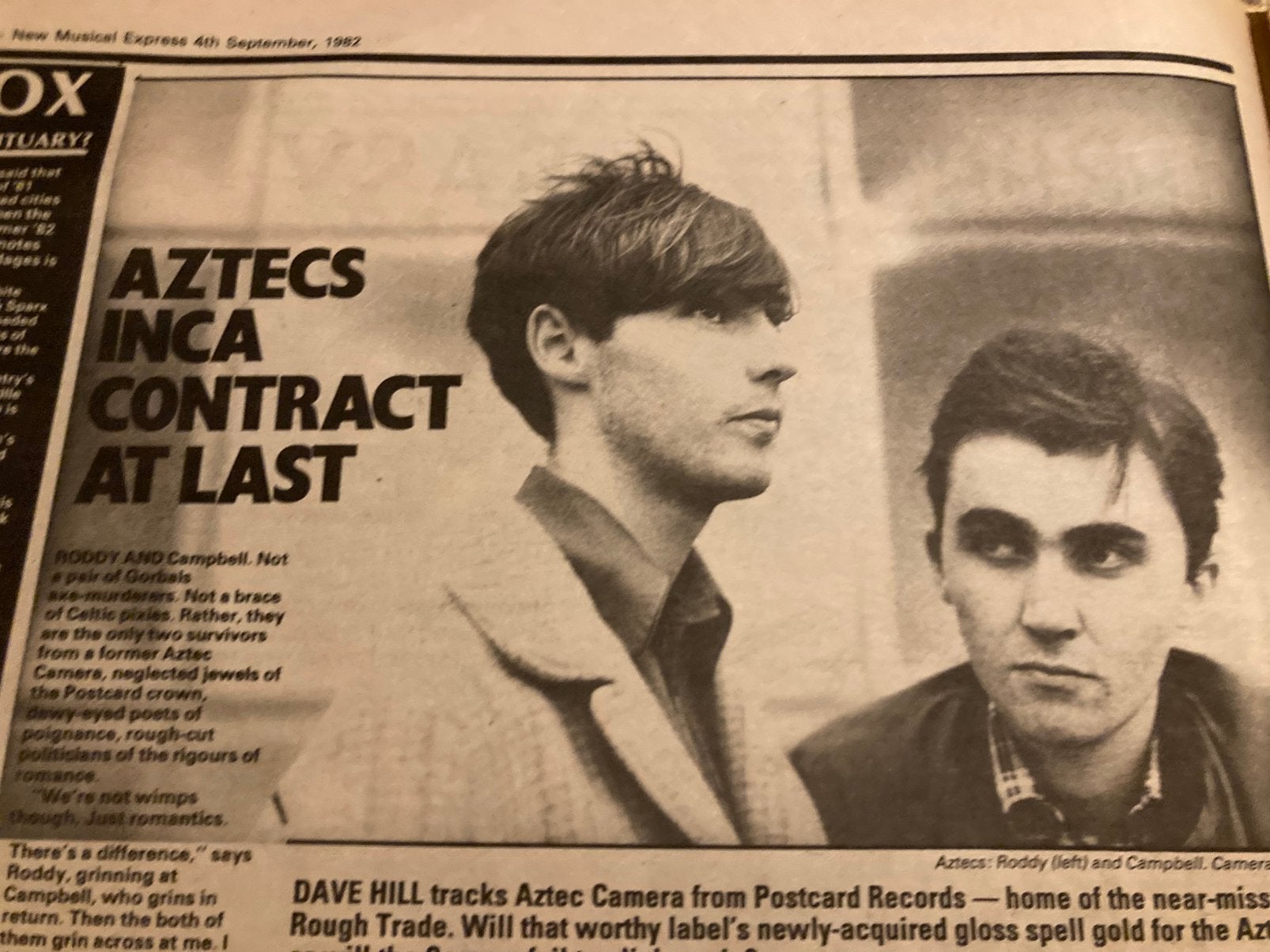 NME 1982 AZTEC CAMERA Erik Satie KAS Scritti Politti, Ophalen of Verzenden, Gelezen, Muziek, Film of Tv