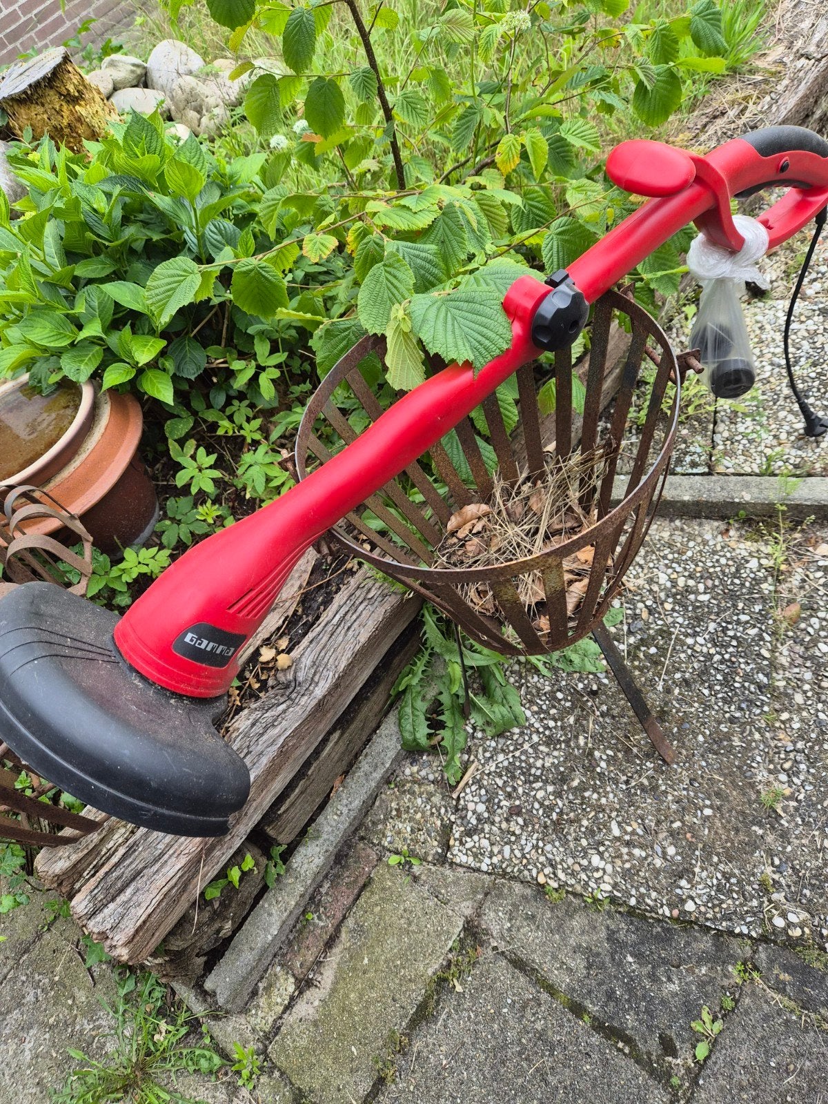 Kantenmaaier met extra haspeltjes, Tuin en Terras, Grastrimmers, Gebruikt, Ophalen of Verzenden, 30 tot 50 cm, Gamma