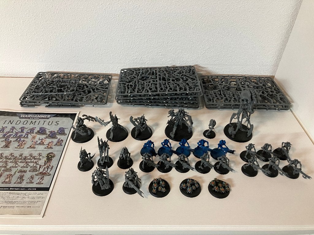 Warhammer 40K Necron leger - anderhalve Indomitus set, Hobby en Vrije tijd, Ophalen, Zo goed als nieuw, Warhammer, Met verf