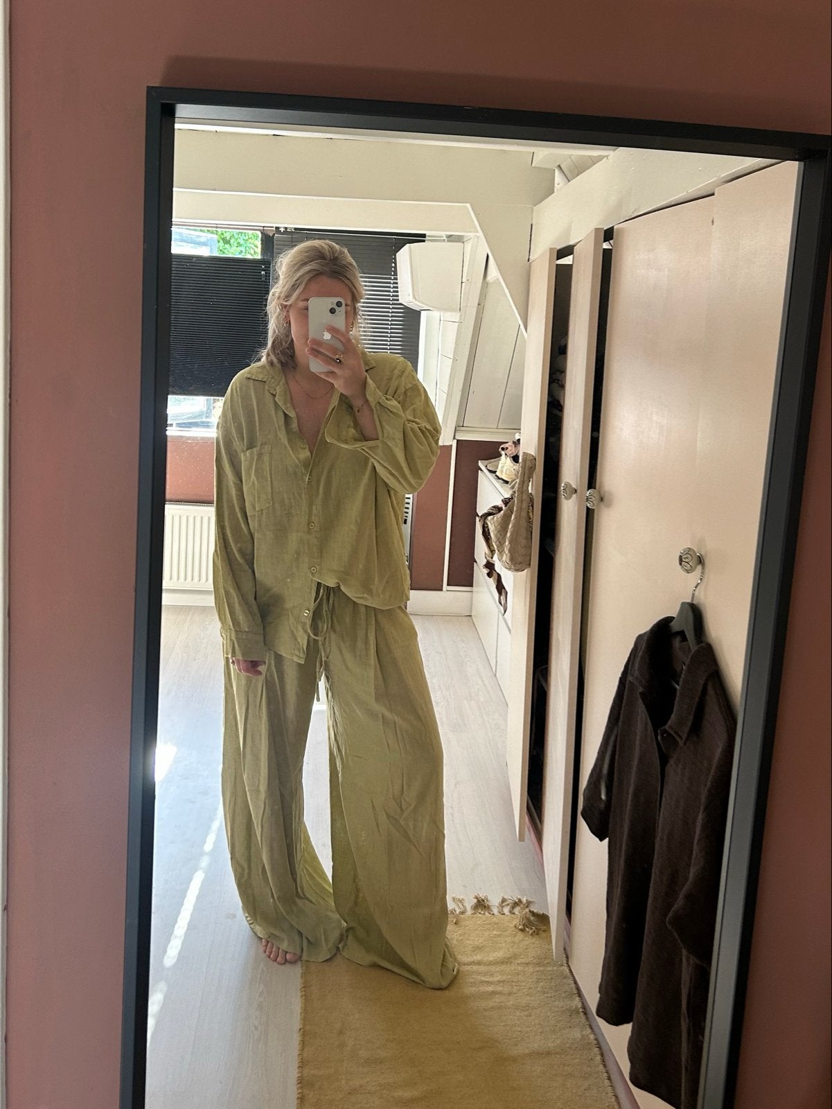 Linnen Carmen set Most Wanted - Maat M (oversized), Ophalen of Verzenden, Zo goed als nieuw, Maat 38/40 (M), Groen