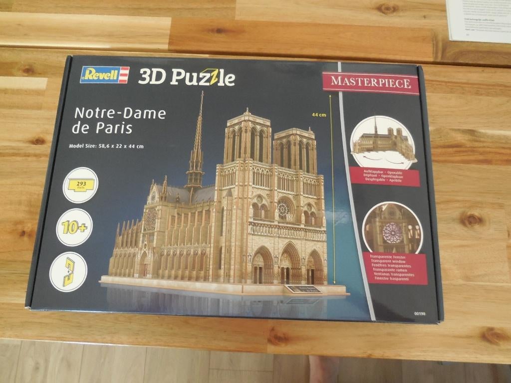 Revell 3D puzzel Notre Dame, Hobby en Vrije tijd, Denksport en Puzzels, Ophalen of Verzenden, Minder dan 500 stukjes, Nieuw, Rubik's of 3D-puzzel
