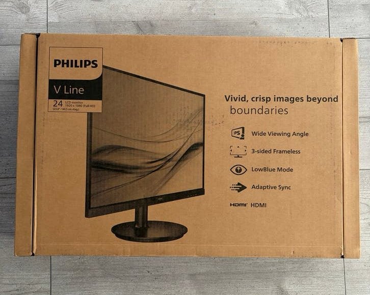 Philips V Line 241V8 (wit) 24 inch Full HD IPS Monitor, Gaming, HDMI, IPS, Kantelbaar