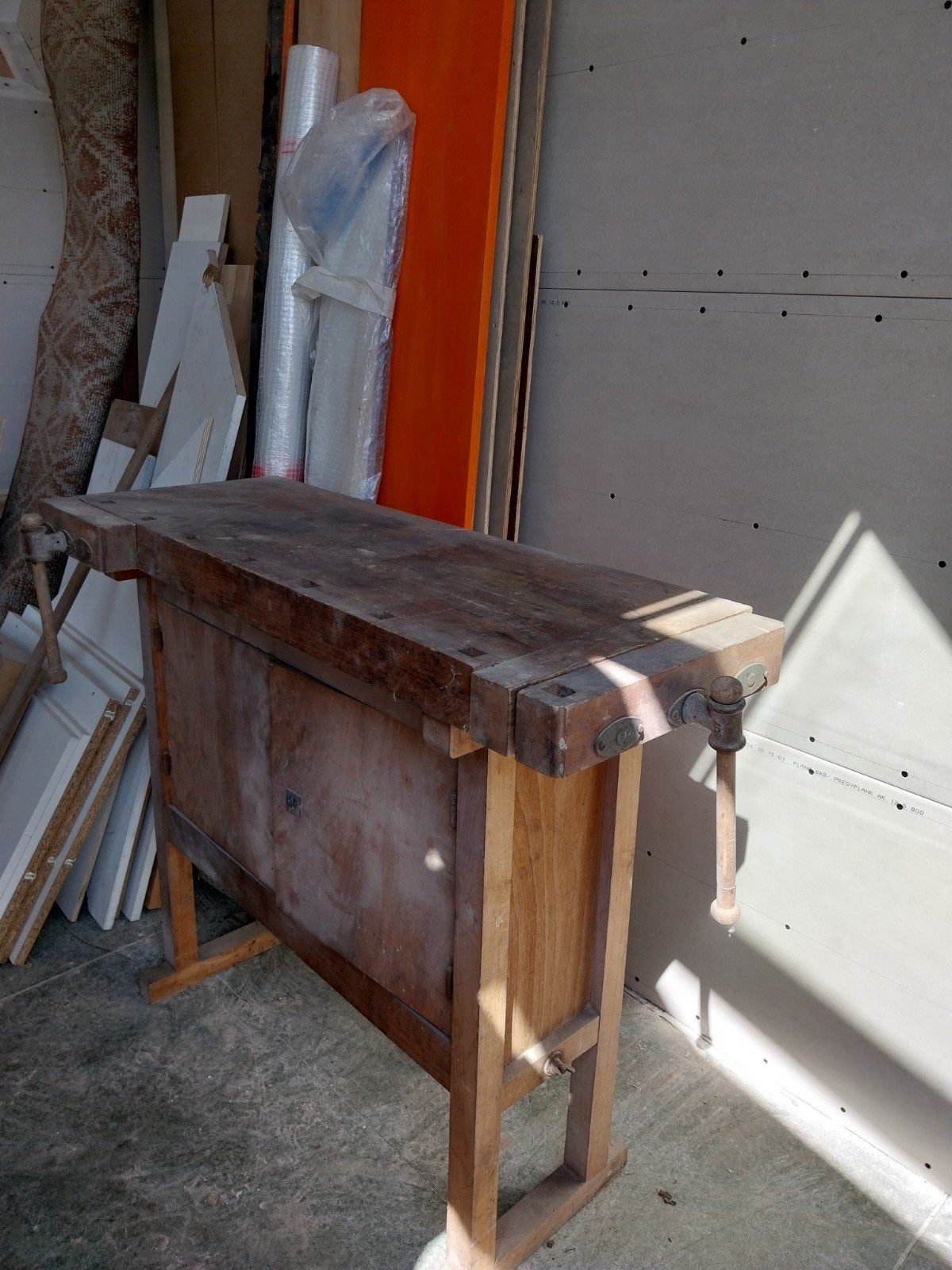 antiek/ vintage  mini hout werkbank, Ophalen, Minder dan 50 cm