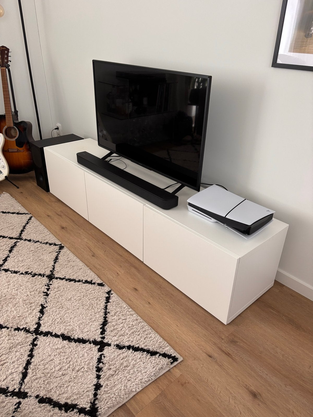 IKEA Besta TV-meubel mat wit 180x42x38cm, Huis en Inrichting, Kasten | Televisiemeubels, Ophalen, Overige materialen, Gebruikt