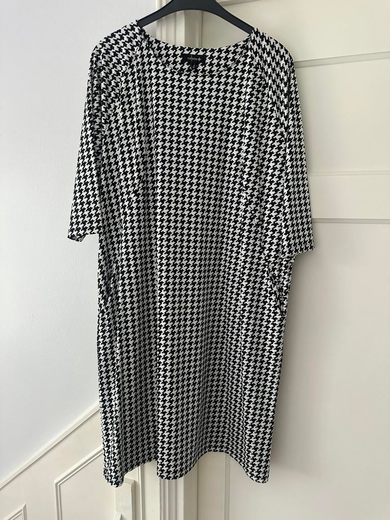 Colletta jurk maat 48/50, Verzenden, Zo goed als nieuw, Zwart, Jurk