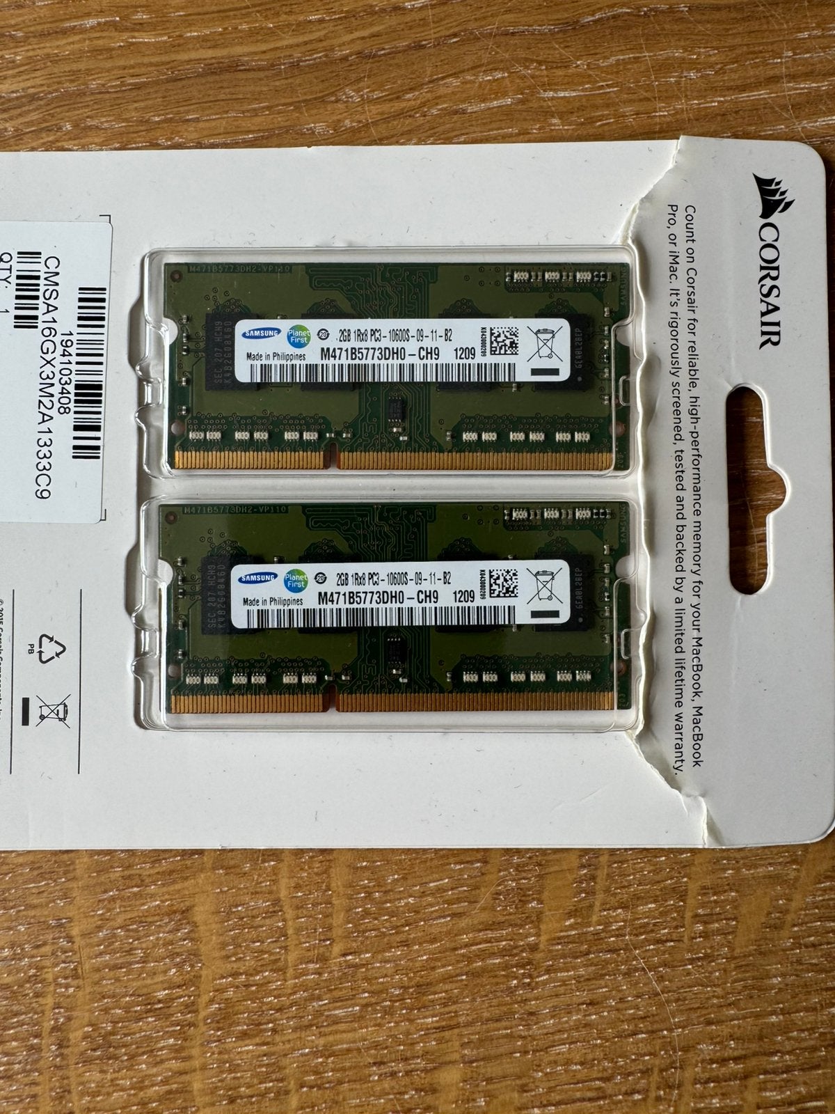 Samsung 2x 2gb DDR3 RAM, Ophalen of Verzenden, Gebruikt, DDR3, Laptop