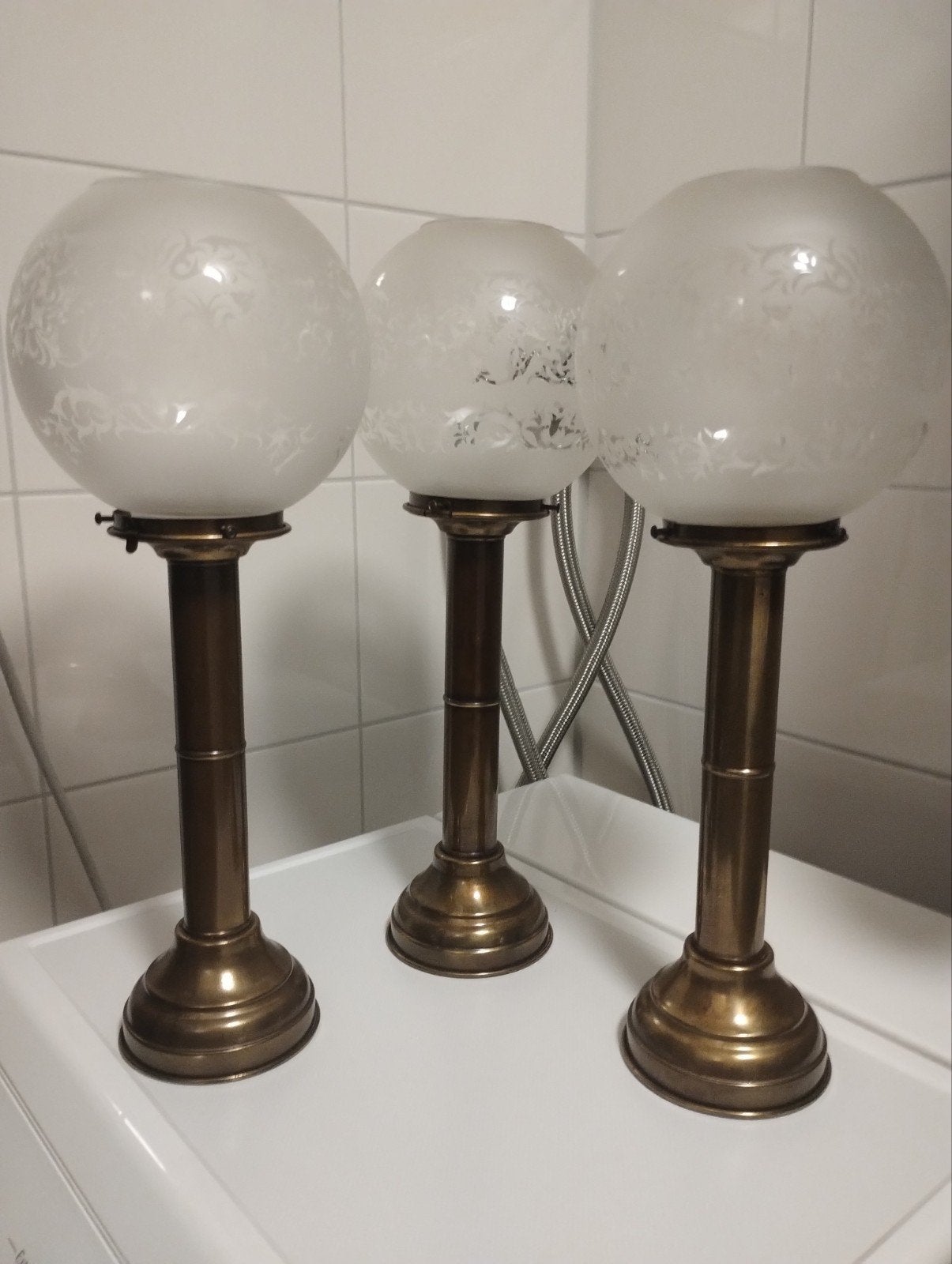 Vintage D.H.R. Holland messing tafellampen, Ophalen of Verzenden