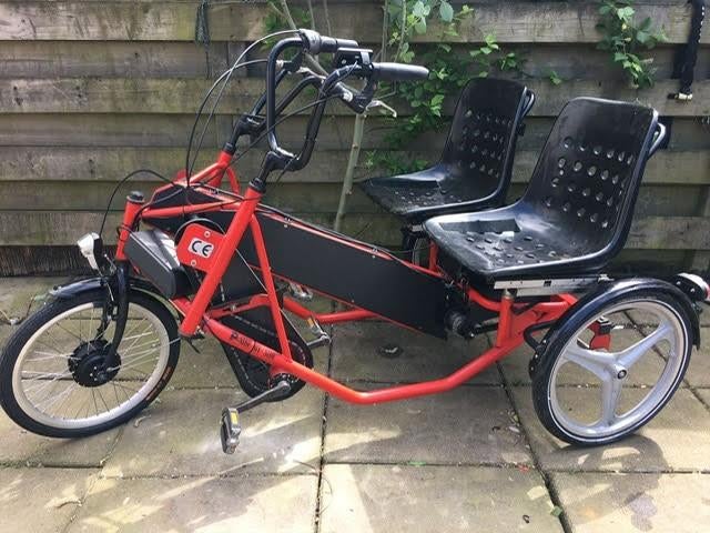 Duofiets PF Mobility Side by Side Electrisch., Fietsen en Brommers, Fietsen | Driewielfietsen, Gebruikt, Ophalen of Verzenden