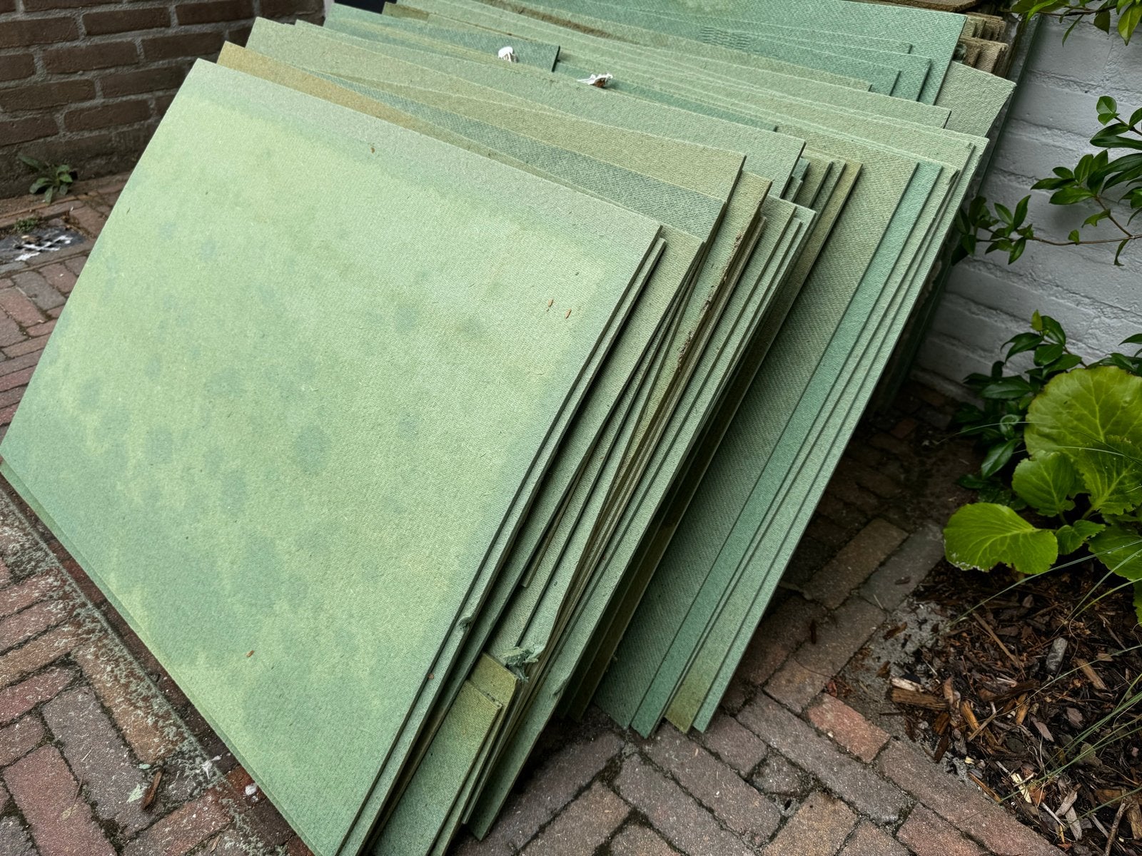 Green insulation boards for under laminate flooring (used), Doe-het-zelf en Verbouw, Vloerdelen en Plavuizen, Ophalen, Gebruikt