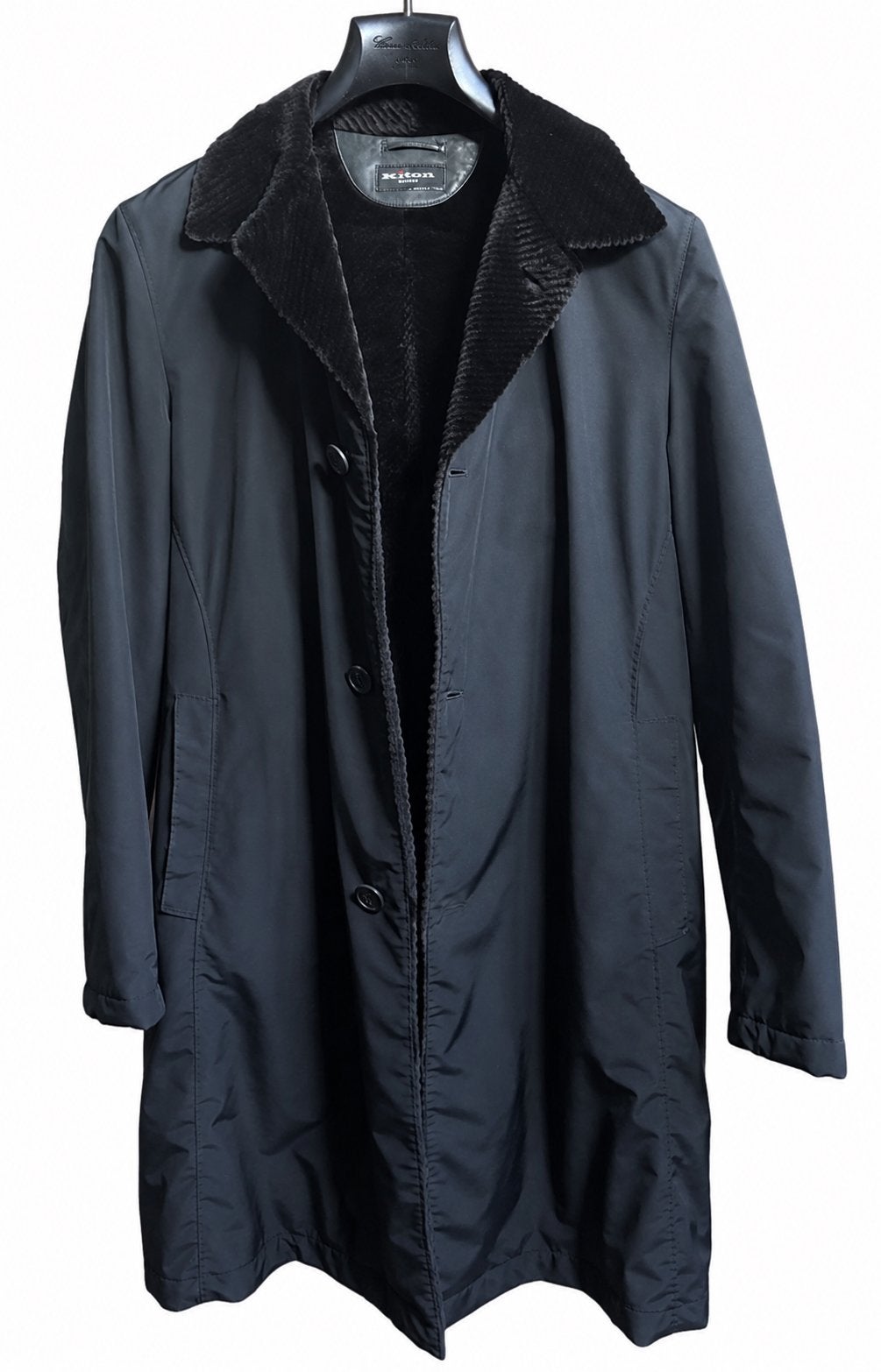 Kiton Heren Jas - Zwart met wezel voering, Ophalen of Verzenden, Zo goed als nieuw, Overige maten, Zwart