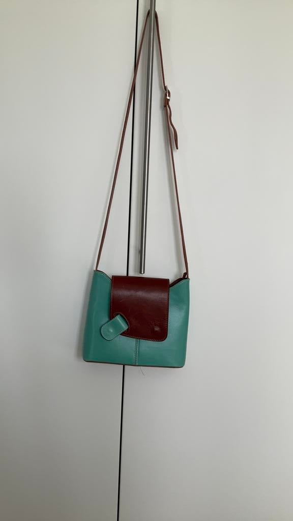 uniek leren schouder/handtas, Sieraden, Tassen en Uiterlijk, Tassen | Damestassen, Ophalen of Verzenden, Gebruikt, Handtas