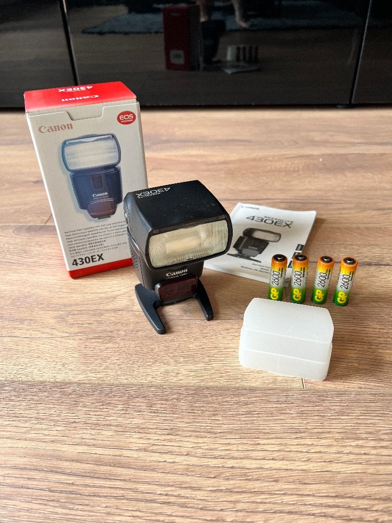 Canon Speedlite 430EX flitser met accessoires, Diffuser, Canon, Canon, Externe flitser
