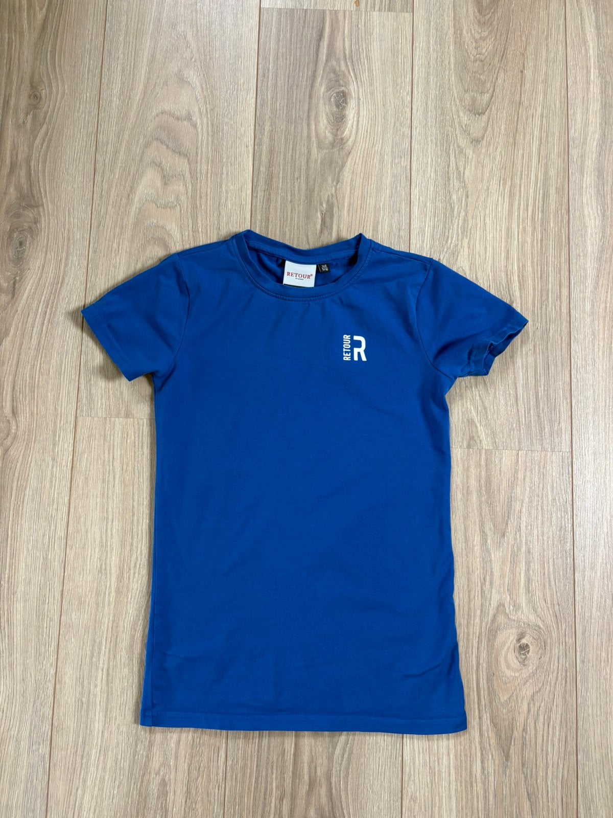 Heel mooi blauw RETOUR shirtje - maat 140, Ophalen of Verzenden, Zo goed als nieuw, Jongen, Shirt of Longsleeve