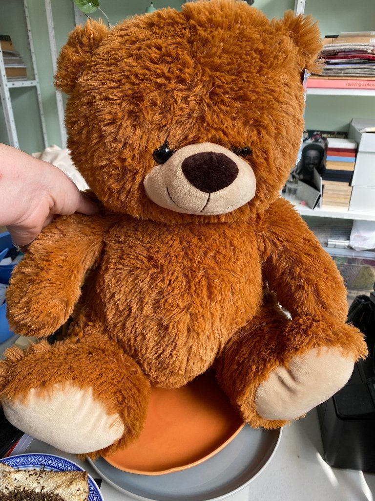 Xl teddybeer bruin 60cm, Overige merken, Overige karakters, Beer, Ophalen of Verzenden