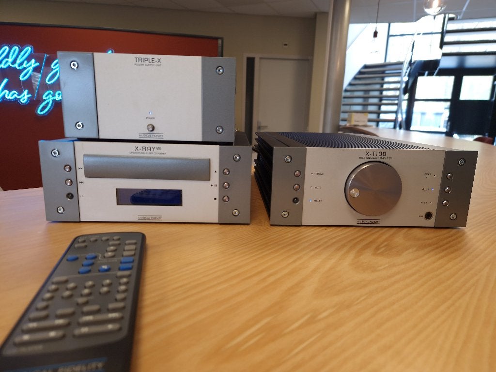 ✅ Musical Fidelity X-T100 X-Ray V8 Triple-X complete set, Overige merken, Gebruikt, Ophalen of Verzenden, Minder dan 60 watt