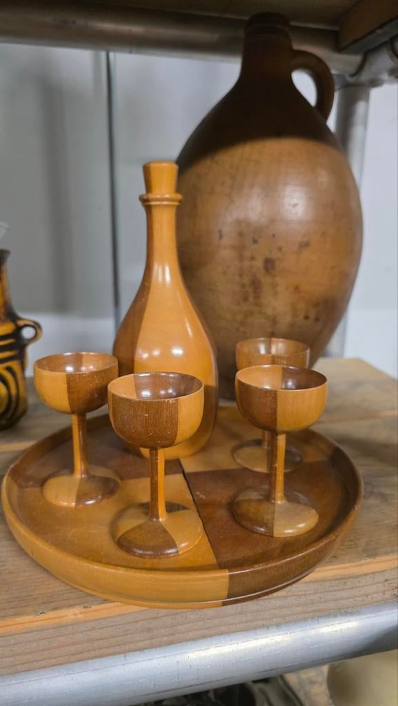 vintage decoratief setje van hout, Ophalen, Huis en Inrichting