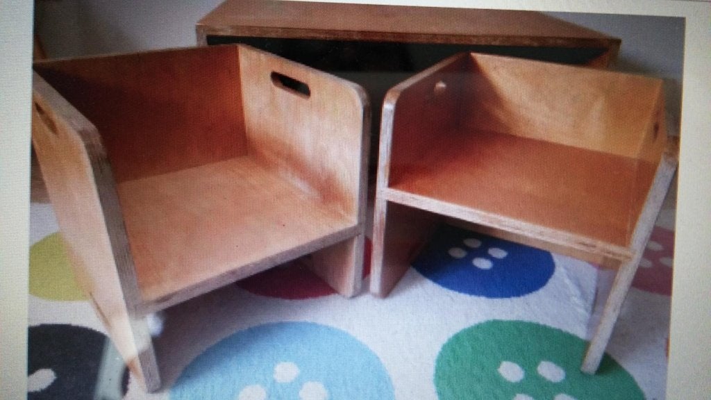 schoolmeubel bank/tafel hout  kind, Ophalen, Gebruikt, Tafel(s)
